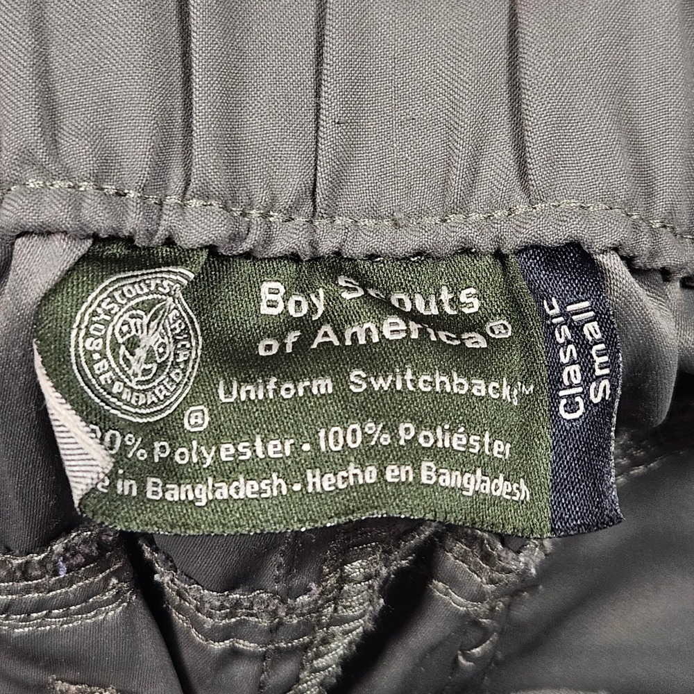 Boy Scouts of America Cargo Shorts Mens Small Olive Green Belted Utility Uniform - Picture 3 of 9